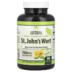 Зверобой, 180 растительных капсул (350 мг на капсулу) — Herbal Secrets