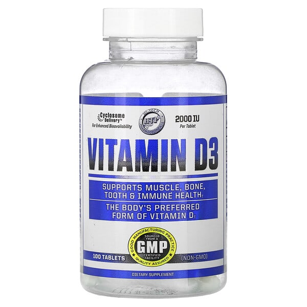 htp02400_v_8.jpg витамин D3, 2000 МЕ, 100 таблеток — Hi Tech Pharmaceuticals