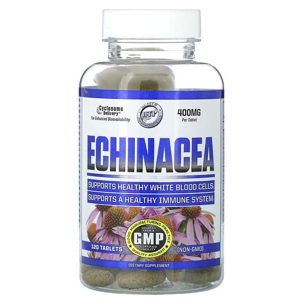 htp02444_v_8.jpg эхинацея, 400 мг, 120 таблеток — Hi Tech Pharmaceuticals