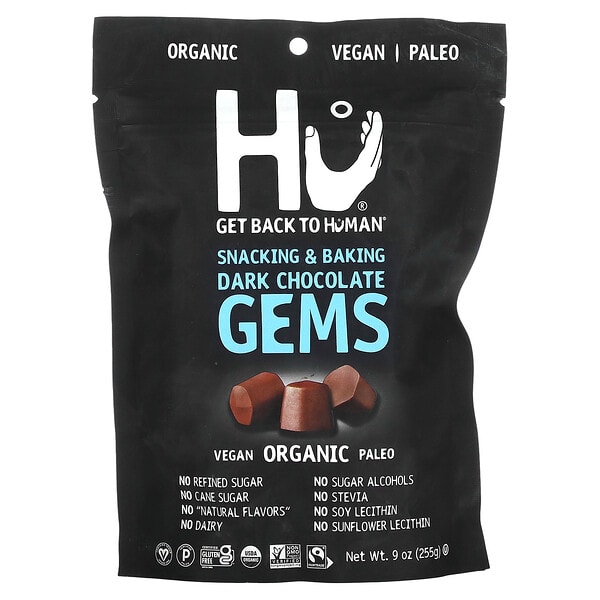 huc00675_v_7.jpg Gems, Снеки и выпечка, Темный шоколад, 255 г (9 унций) — Hu