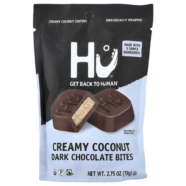 huc07430_v_2.jpg кусочки темного шоколада, с кокосовым вкусом, 78 г (2,75 унции) — Hu