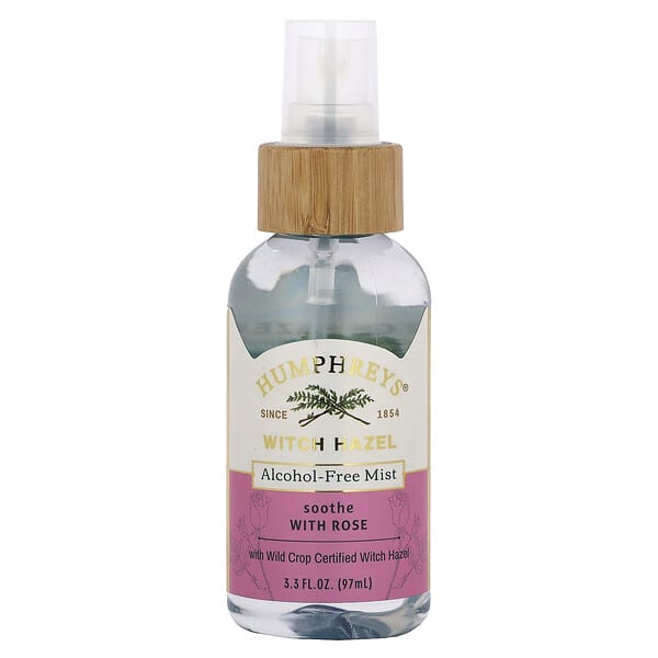 hup31240_v_5.jpg Witch Hazel, спрей с розой без спирта, 97 мл (3,3 жидк. унц.) — Humphreys