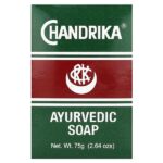 Chandrika Soap, аюрведическое кусковое мыло, 1 шт., 75 г (2,64 унции)