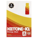 Energy Shot, персик, без кофеина, 6 флаконов по 59 мл (2 жидк. унции) — Ketone-IQ