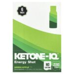 Energy Shot, зеленое яблоко, без кофеина, 6 флаконов по 59 мл (2 жидк. унции) — Ketone-IQ