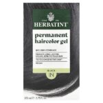 стойкая гель-краска для волос, 1N, черный, 170 мл (5,75 жидк. унции) — Herbatint