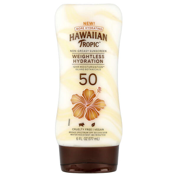 hwt09186_v_24.jpg нежирное увлажняющее средство для защиты от солнца, SPF 50, 177 мл (6 жидк. унций) — Hawaiian Tropic