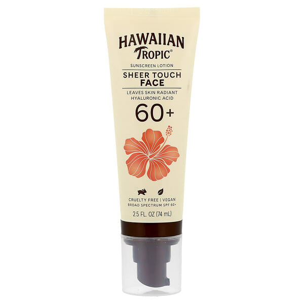 hwt14292_v_8.jpg Sheer Touch, солнцезащитный лосьон для лица, SPF 60+, 74 мл (2,5 жидк. унции) — Hawaiian Tropic