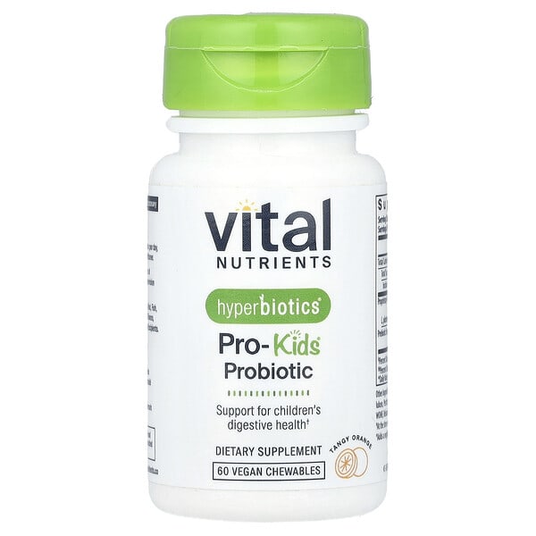 hyb05852_v_47.jpg Hyperbiotics®, пробиотик Pro-Kids®, пикантный апельсин, 60 веганских жевательных таблеток — Vital Nutrients
