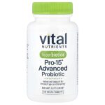 Hyperbiotics®, Pro-15®, улучшенный пробиотик, 30 веганских таблеток — Vital Nutrients
