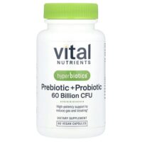 Hyperbiotics®, пребиотики и пробиотики, 60 веганских капсул — Vital Nutrients