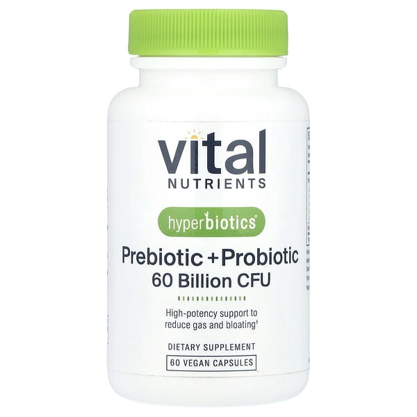 hyb25221_v_34.jpg Hyperbiotics®, пребиотики и пробиотики, 60 веганских капсул — Vital Nutrients