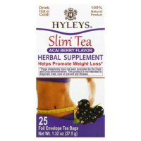 Slim Tea, ягоды асаи, 25 чайных пакетиков в фольгированных пакетиках, по 1,5 г (0,05 унции) — Hyleys Tea