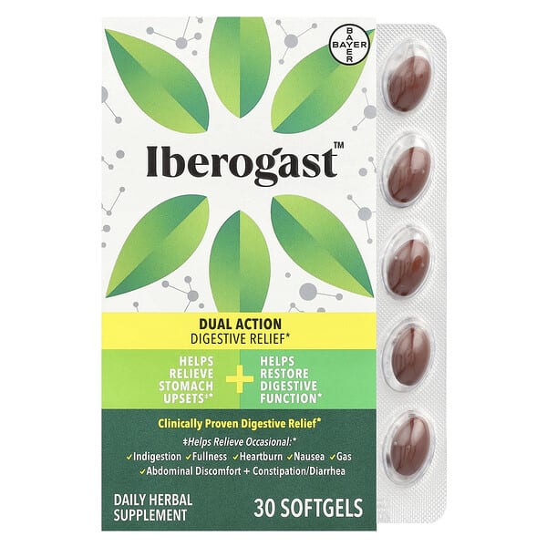 ibt60071_v_18.jpg Iberogast, Облегчение пищеварения двойного действия, 30 мягких таблеток