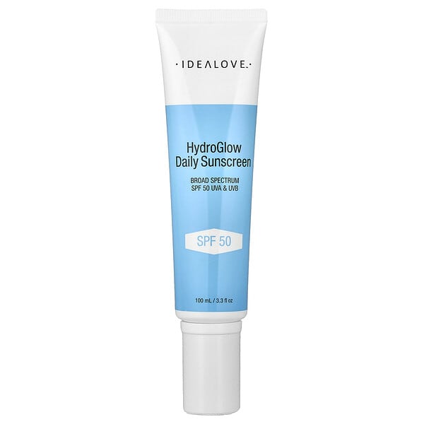 ide10019_v_18.jpg Hydro Glow, ежедневный солнцезащитный крем с SPF 50, 100 мл (3,3 жидк. унции) — Idealove