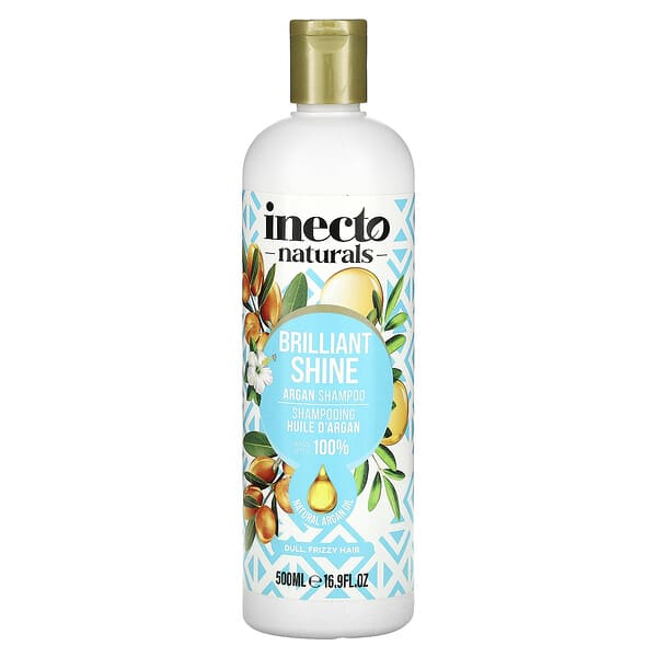 ine59190_v_17.jpg Inecto, Naturals, шампунь с арганой для блеска и блеска, для тусклых и вьющихся волос, 500 мл (16,9 жидк. унции)