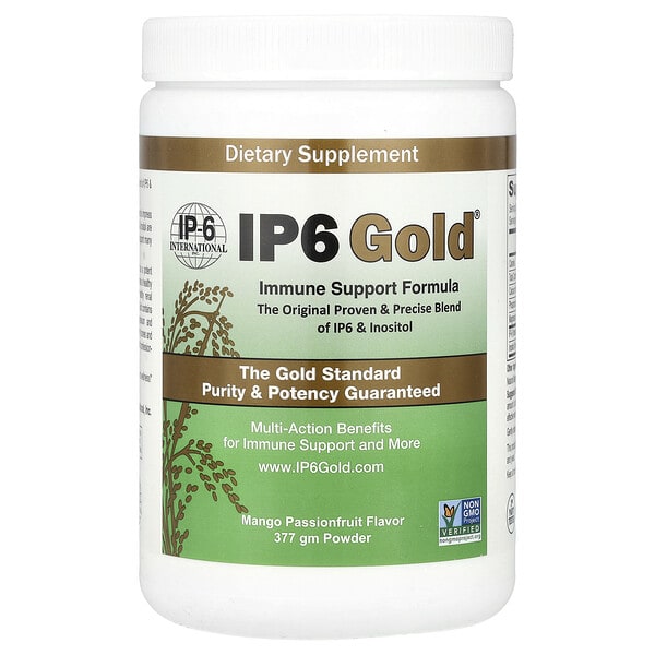 ips33082_v_40.jpg IP-6 International, IP6 Gold, формула для поддержки иммунитета в порошке, манго и маракуйя, 412 г