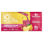IQMIX®, смесь для увлажнения, чистоты и настроения, со вкусом малинового лимонада, 20 стиков по 8 г (0,28 унции) — IQBAR