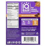 Plant Protein Bar, чипсы из миндального масла, 12 батончиков, по 45 г (1,6 унции) — IQBAR — изображение 2