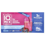 IQMIX®, смесь для увлажнения, чистоты и настроения, со вкусом голубики и граната, 20 стиков по 8 г (0,28 унции) — IQBAR