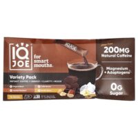 IQJOE®, растворимый кофе для энергии, ясности ума и настроения, набор разных вкусов, 16 стиков по 8 г (0,28 унции) — IQBAR