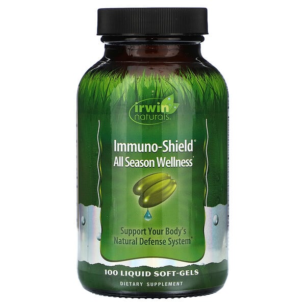 irw26241_v_20.jpg Immuno-Shield, добавка для хорошего самочувствия на весь год, 100 желатиновых капсул — Irwin Naturals