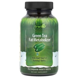 зеленый чай, метаболизм жира, 75 капсул с жидкостью — Irwin Naturals