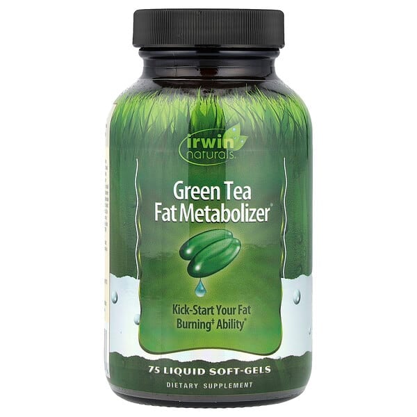 irw26354_v_44.jpg зеленый чай, метаболизм жира, 75 капсул с жидкостью — Irwin Naturals