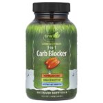 Carb Blocker, блокатор углеводов 3-в-1, максимальный эффект, 75 капсул с жидкостью — Irwin Naturals