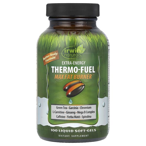 irw40436_v_24.jpg Extra-Energy Thermo-Fuel Max Fat Burner™, 100 желатиновых капсул — Irwin Naturals