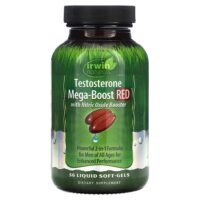 Testosterone Mega-Boost Red, 56 желатиновых капсул — Irwin Naturals