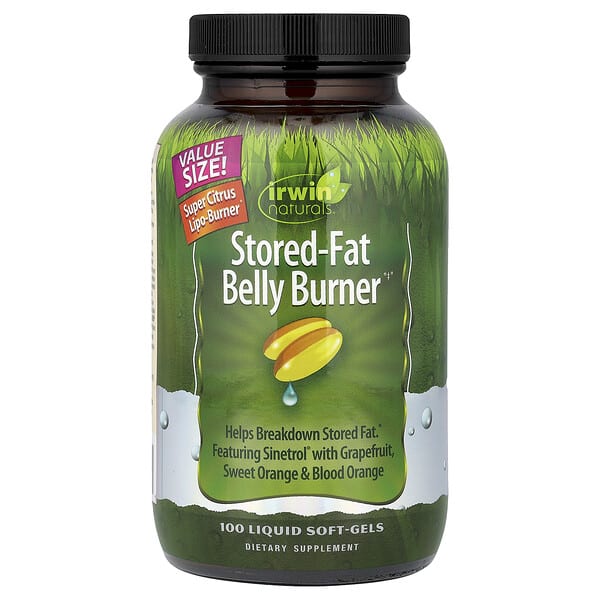 irw40785_v_24.jpg Stored-Fat Belly Burner®, добавка для сжигания жира, 100 желатиновых капсул — Irwin Naturals
