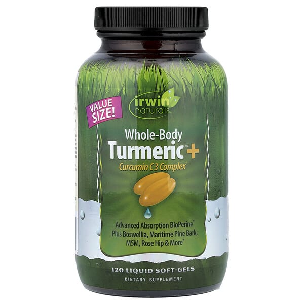 irw40787_v_24.jpg Whole-Body Turmeric™ и Curcumin C3 Complex®, 120 желатиновых капсул — Irwin Naturals