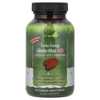 Boost-Energy, Libido-Max RED™, с L-цитруллином и гуараной, 72 капсулы с жидкостью — Irwin Naturals
