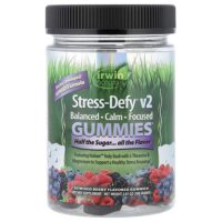 Stress-Defy® v2, жевательные таблетки, со вкусом ягод, 30 жевательных таблеток — Irwin Naturals