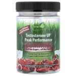 Testosterone UP®, жевательные таблетки для повышения пиковой эффективности, со вкусом питахайи и граната, 30 жевательных таблеток — Irwin Naturals