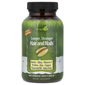 Longer, Stronger Hair and Nails™, 60 желатиновых капсул — Irwin Naturals
