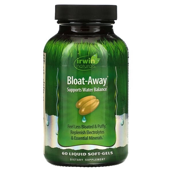 irw57304_v_32.jpg Bloat-Away, диуретик 60 жидких гелевых капсул — Irwin Naturals