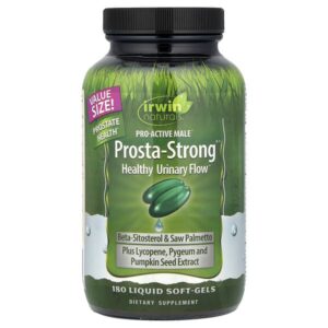 Pro-Active Male, Prosta-Strong®, здоровое мочеиспускание, 180 мягких таблеток — Irwin Naturals