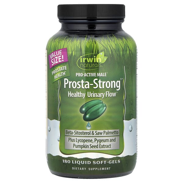 irw57829_v_54.jpg Pro-Active Male, Prosta-Strong®, здоровое мочеиспускание, 180 мягких таблеток — Irwin Naturals