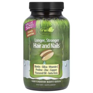 Healthy Skin & Hair Plus Nails, 120 мягких желатиновых капсул с жидкостью — Irwin Naturals