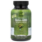 Biotin-6000®, 60 желатиновых капсул — Irwin Naturals