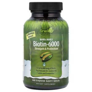 Biotin-6000®, 60 желатиновых капсул — Irwin Naturals