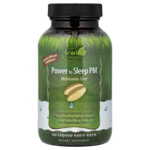 Power to Sleep PM®, без мелатонина, 50 капсул с жидкостью — Irwin Naturals