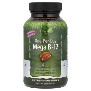 One-Per-Day, Mega B-12™, 60 капсул с жидкостью — Irwin Naturals