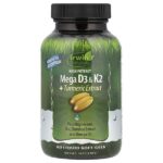 высокоэффективные витамины D3 и K2 + экстракт куркумы, 60 желатиновых капсул — Irwin Naturals