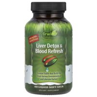 Liver Detox & Blood Refresh, добавка для очистки печени и крови, 60 капсул с жидкостью — Irwin Naturals