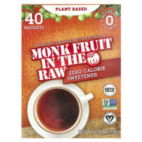 Monk Fruit In The Raw®, нулевой подсластитель, 40 пакетиков, 32 г (1,12 унции) — In the Raw
