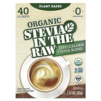 Organic Stevia In the Raw®, ноль калорийная смесь стевии, 40 пакетиков, 32 г (1,12 унции) — In the Raw