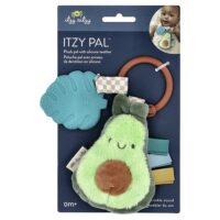 Itzy Pal™, плюшевая палочка с силиконовой прорезывателем, для детей от 0 месяцев, авокадо, 1 шт. — itzy ritzy
